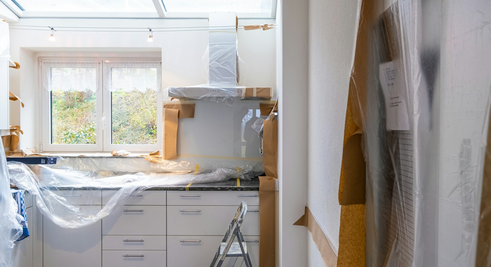 Room under renovation before remodeling