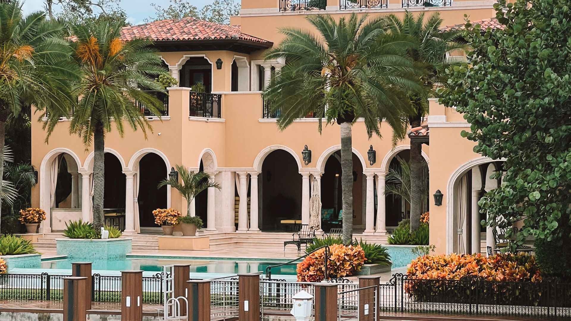 Mediterranean-style waterfront estate with pool in Naples, Florida
