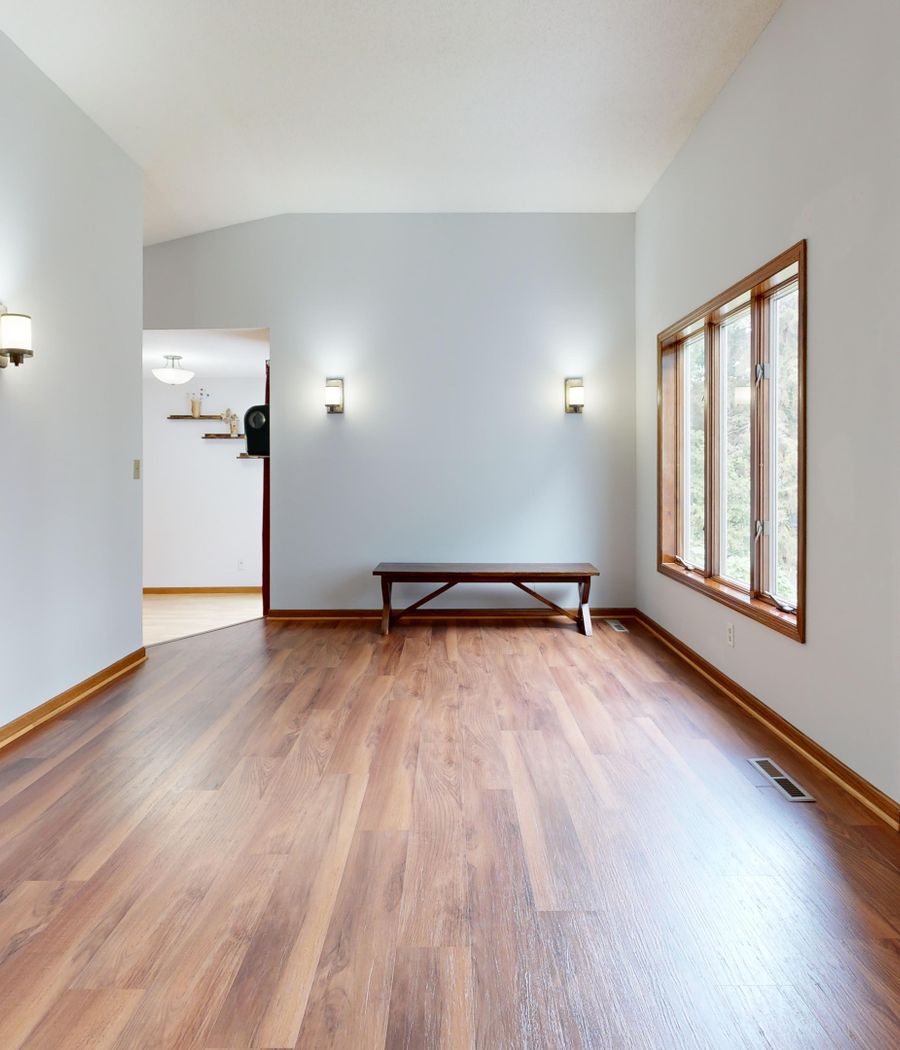 Wide-plank hardwood flooring in a Bay Colony Shores, Florida home